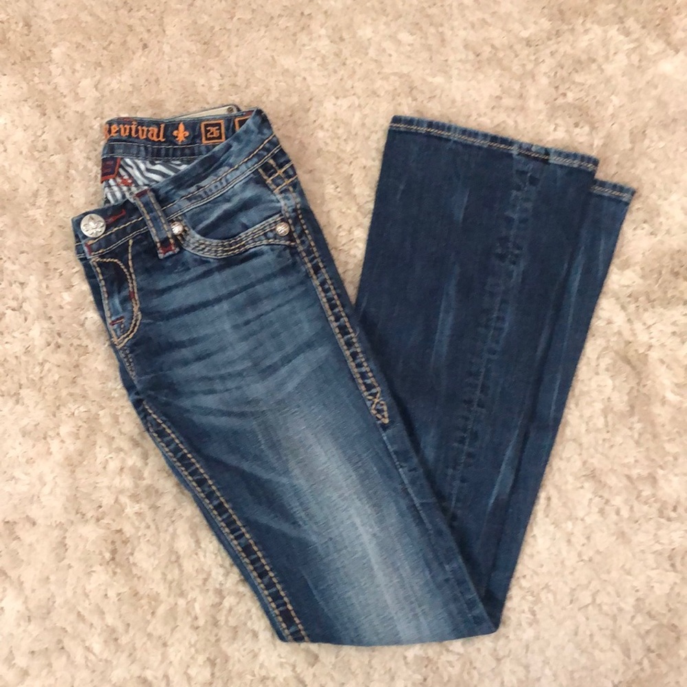 Excellent Condition! Rare Rock Revival Jeans size 26 Boot Cut